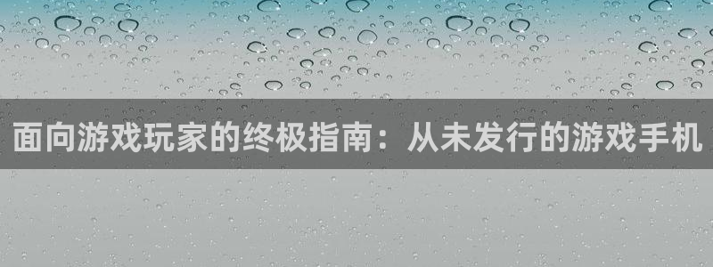 新城平台代理怎么样：面向游戏玩家的终极指南：从未发行的游戏手机