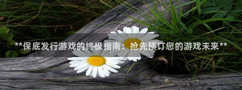 新城平台注册流程视频：**保底发行游戏的终极指南：抢先预订您的游戏未来**